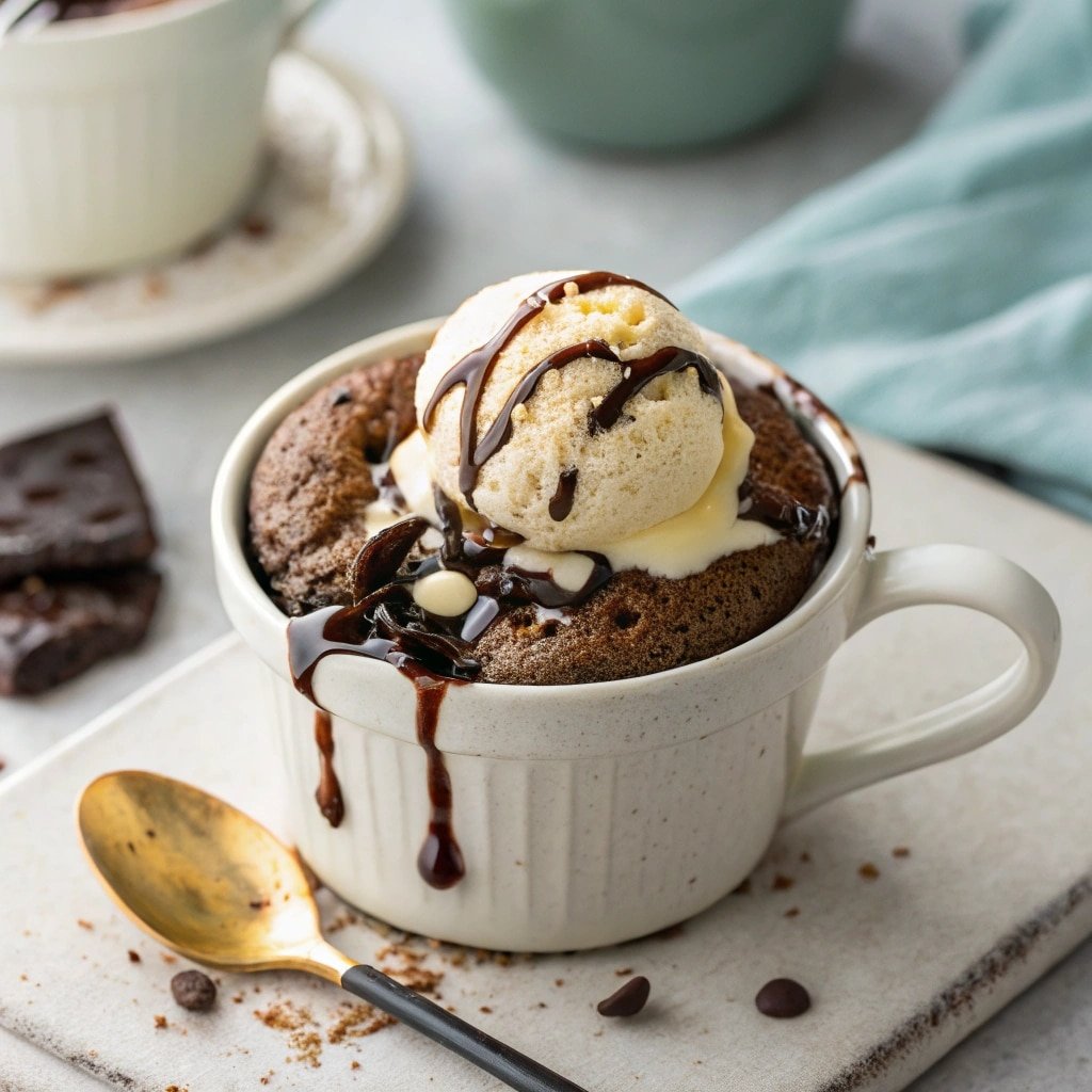 Banana Chocolate Mug Cake That’s Ready in Minutes (and Totally Satisfying) 8 mixing banana chocolate mug cake batter