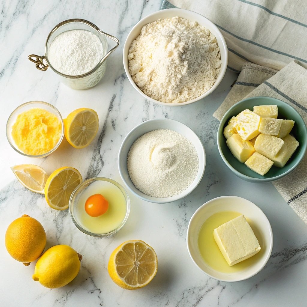 Lemon Mug Cake: Quick, Moist, and Bursting with Flavor 6 lemon mug cake ingredients flat lay
