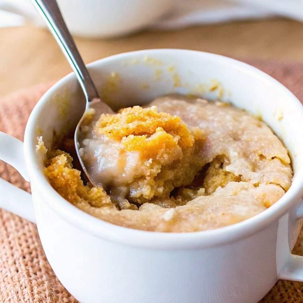 Lemon Mug Cake: Quick, Moist, and Bursting with Flavor 7 served lemon mug cake with lemon garnish