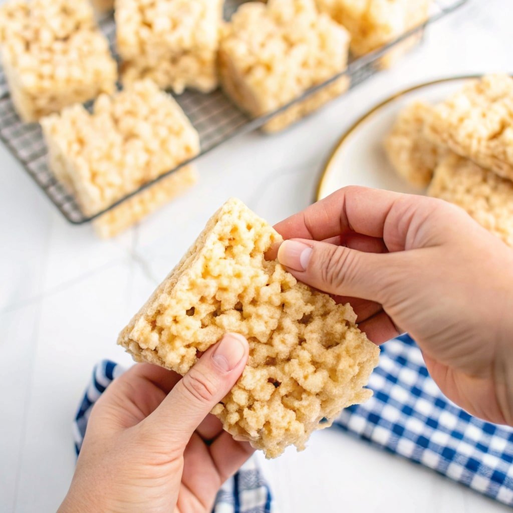 Microwave Rice Krispie Cake: Quick, Gooey Treat in Minutes 7 Microwave rice krispie cakes stacked and ready to eat